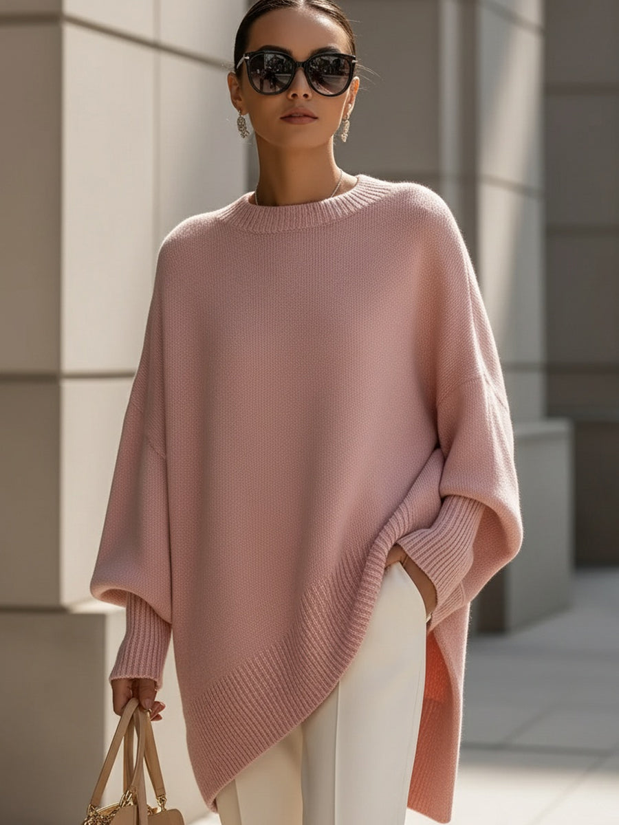 Clarisse | Großer, drapierter Pullover mit weitem Kragen
