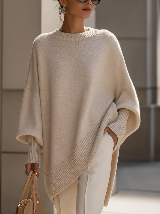 Clarisse | Großer, drapierter Pullover mit weitem Kragen