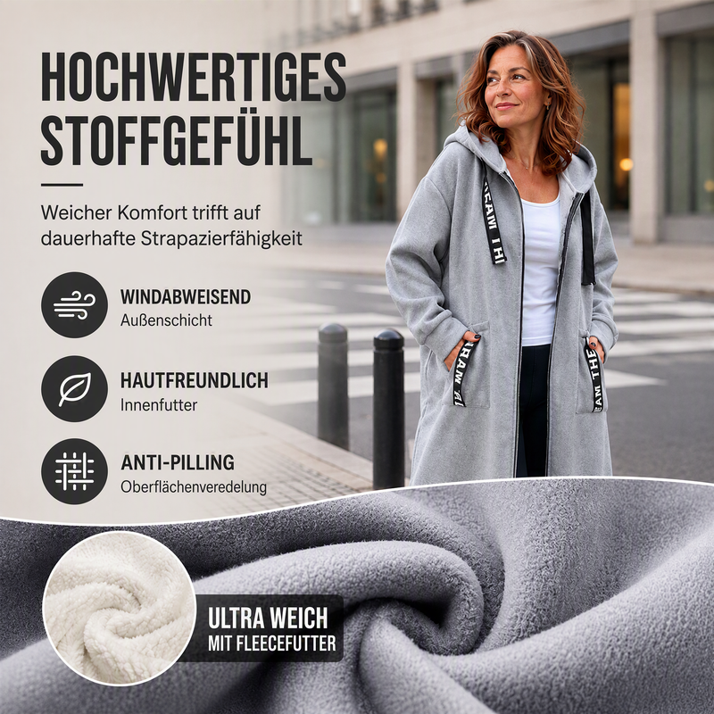 Elisa | Bequemer Oversize-Kapuzenmantel für Damen