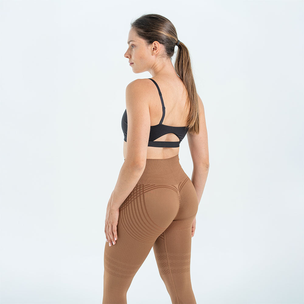 3D Leggings Anti-Cellulite | Schoko-Braun – Formend & Bequem