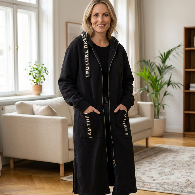 Elisa | Bequemer Oversize-Kapuzenmantel für Damen