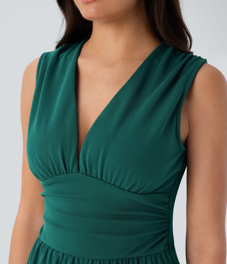 VALERIE – Eleganter Jumpsuit mit V-Ausschnitt und Taschen
