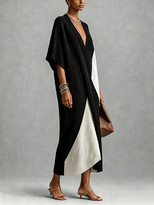 Véra | Kleid Ebenholz und Elfenbein