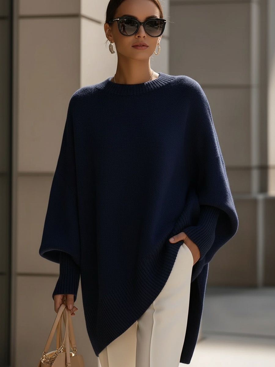 Clarisse | Großer, drapierter Pullover mit weitem Kragen