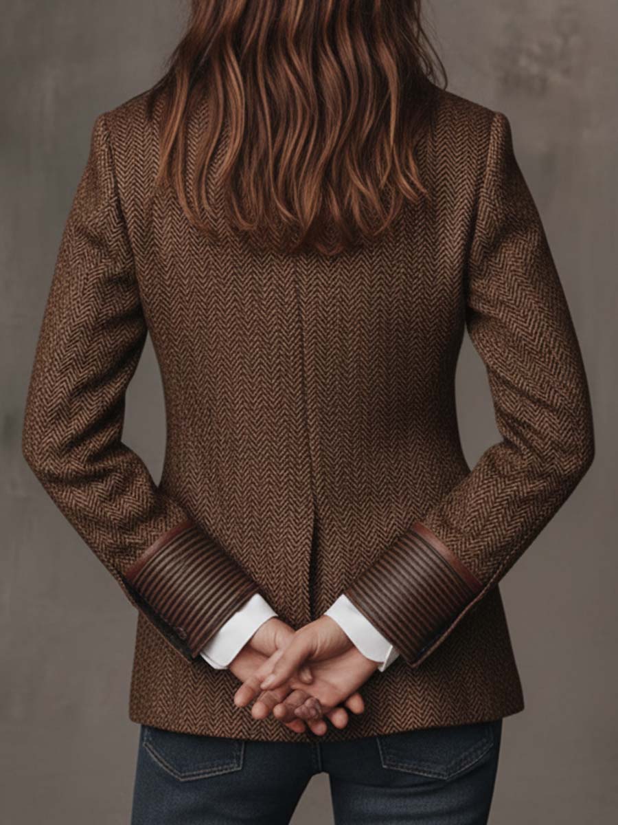 Gisèle | Blazer mit Chevron-Druckeinsätzen
