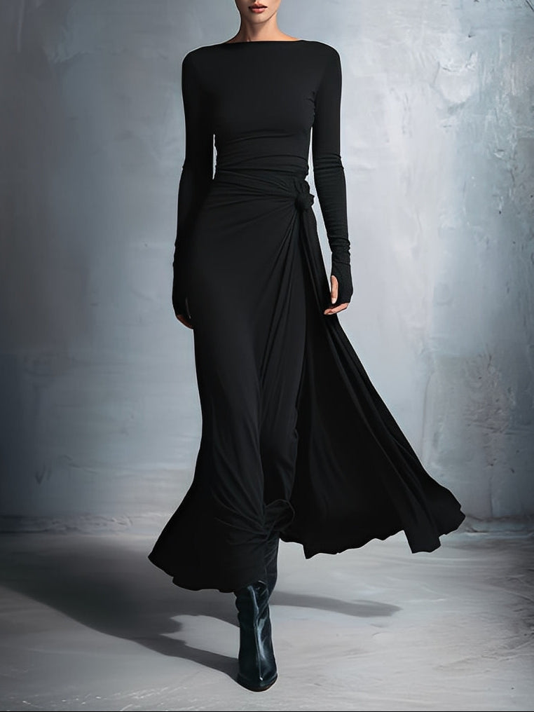 Nadège | Maxikleid mit seitlichem Knoten