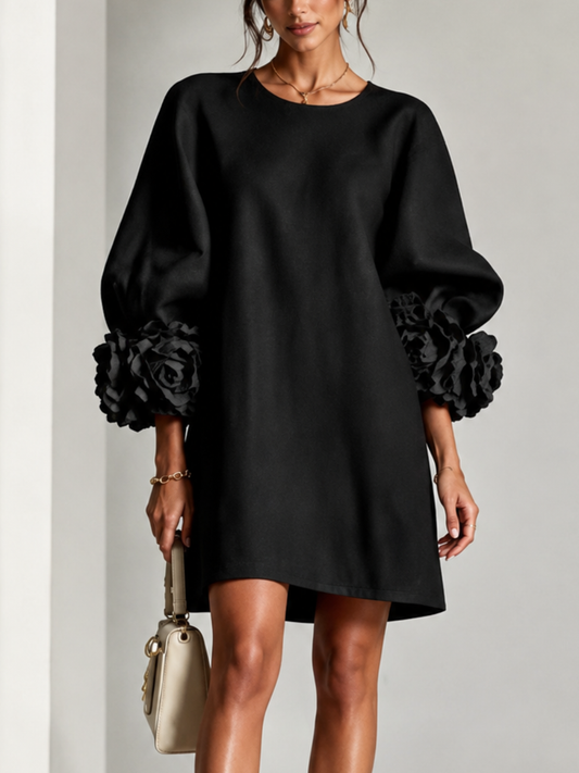Fleur | Schickes Kleid mit Blumensleeves