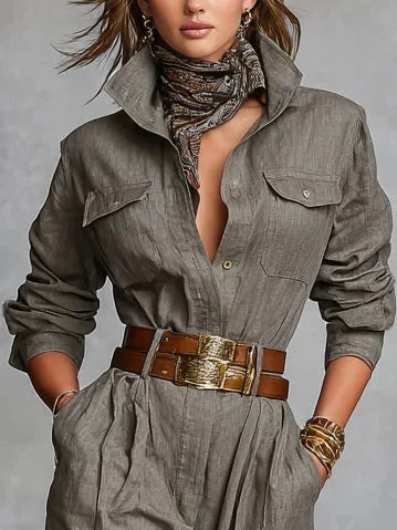 Mégane | Jumpsuit aus Leinen und Baumwolle