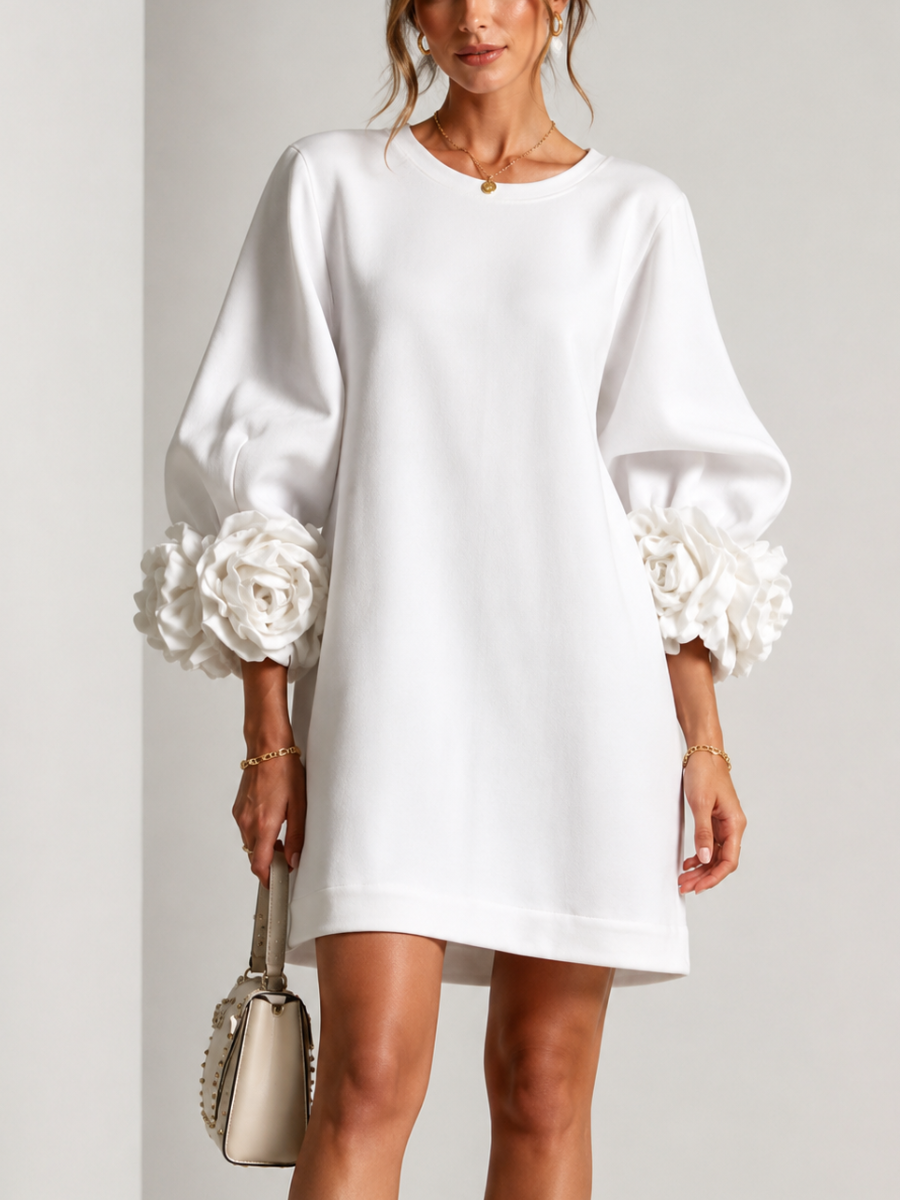 Fleur | Schickes Kleid mit Blumensleeves