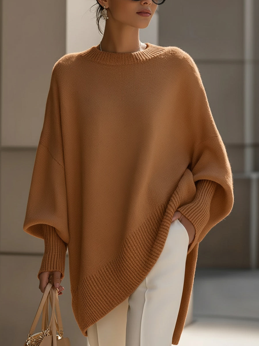 Clarisse | Großer, drapierter Pullover mit weitem Kragen