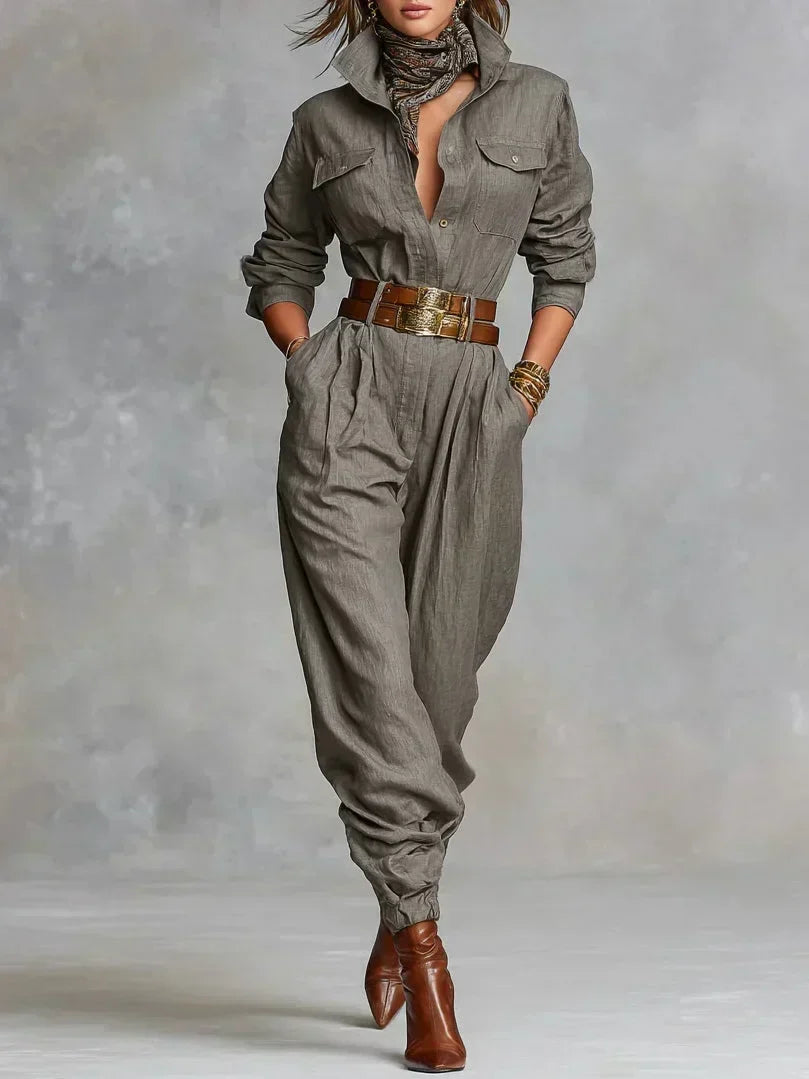 Mégane | Jumpsuit aus Leinen und Baumwolle