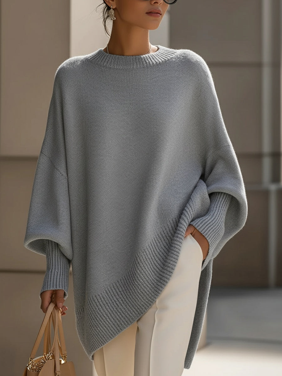 Clarisse | Großer, drapierter Pullover mit weitem Kragen