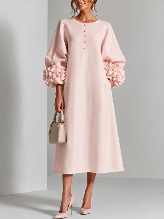 Ariane | Schickes Kleid mit Blumenärmeln