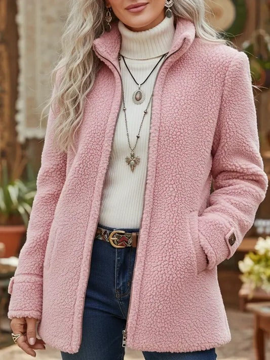 Judith | Gemütliche Stehkragen-Full-Zip-Jacke