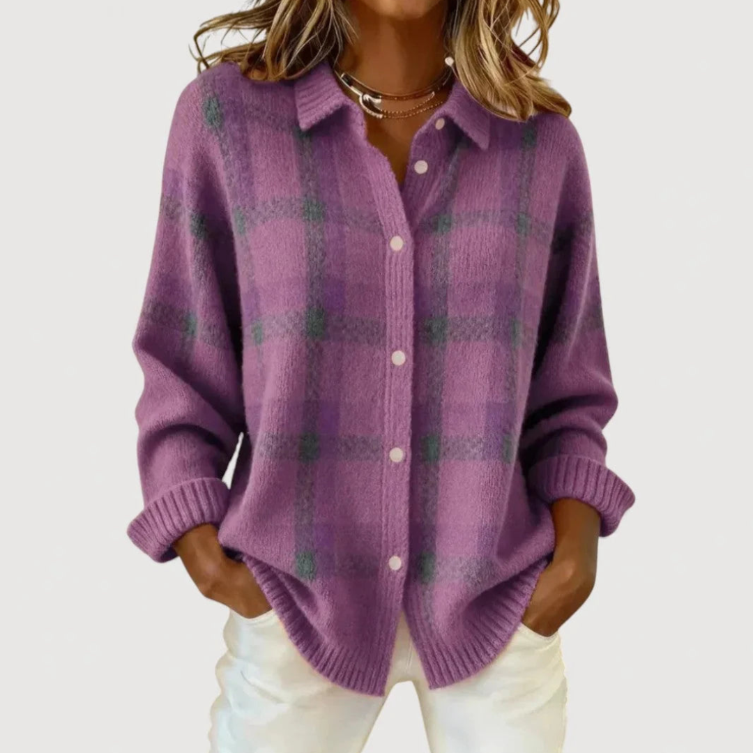 Sofia | Strickjacke mit Karomuster