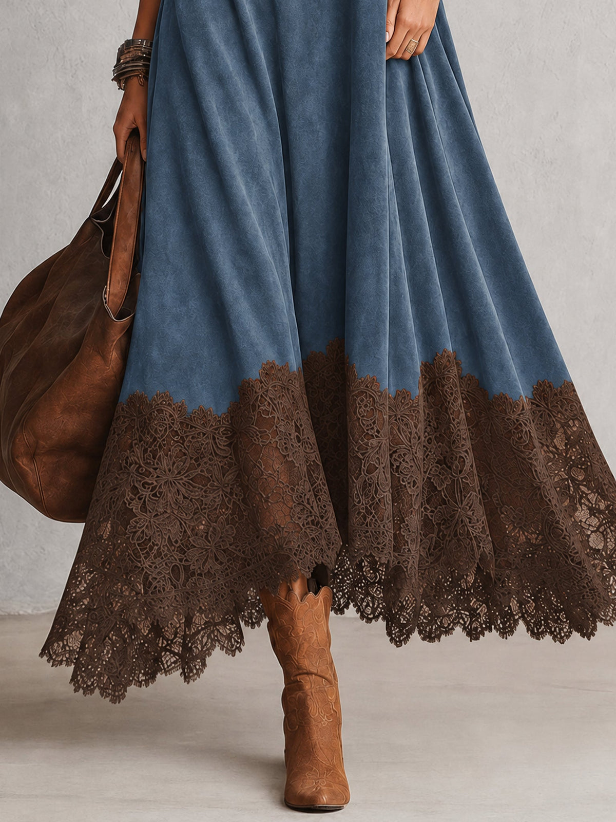 Amalia | Elegantes A-Linien-Kleid mit Spitzendetails