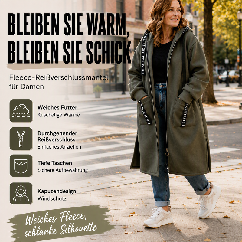 Elisa | Bequemer Oversize-Kapuzenmantel für Damen