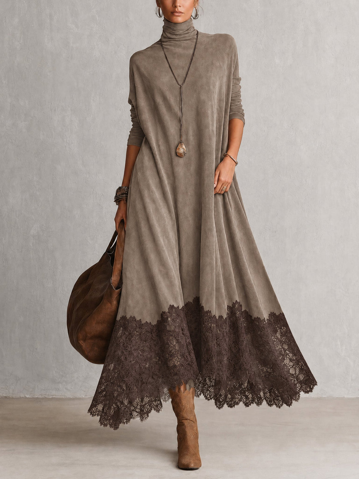 Amalia | Elegantes A-Linien-Kleid mit Spitzendetails