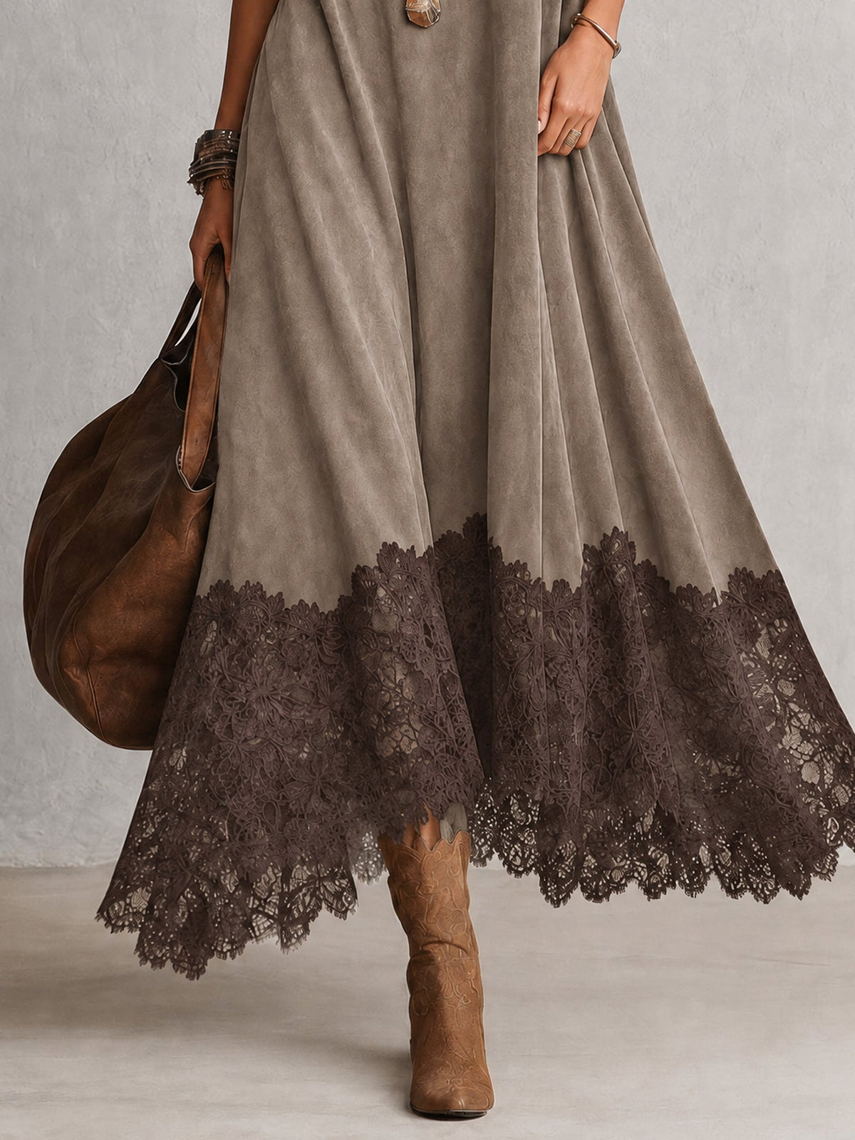 Amalia | Elegantes A-Linien-Kleid mit Spitzendetails