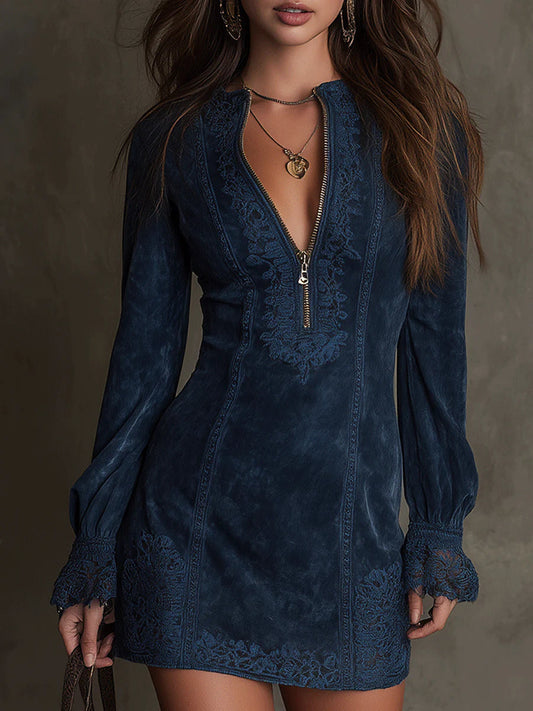 Déborah | Minikleid in Wildlederoptik