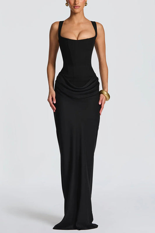 Éléonore | Maxikleid mit quadratischem Ausschnitt