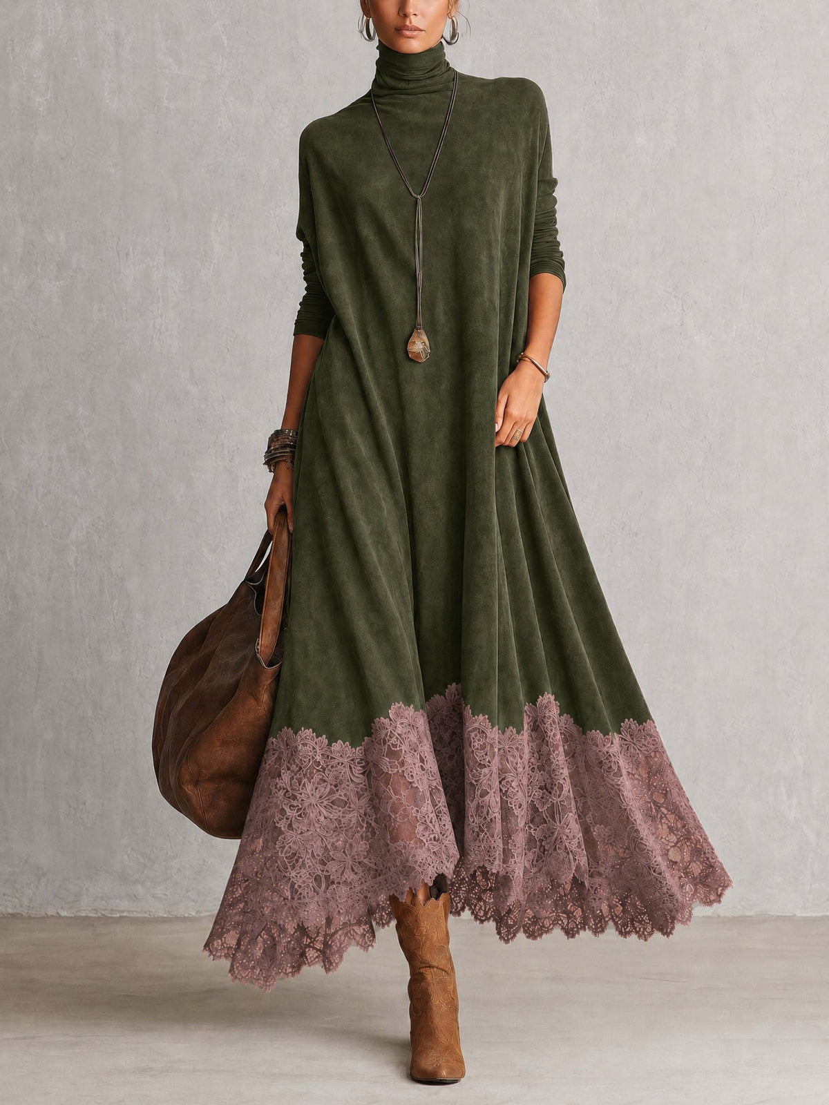 Amalia | Elegantes A-Linien-Kleid mit Spitzendetails