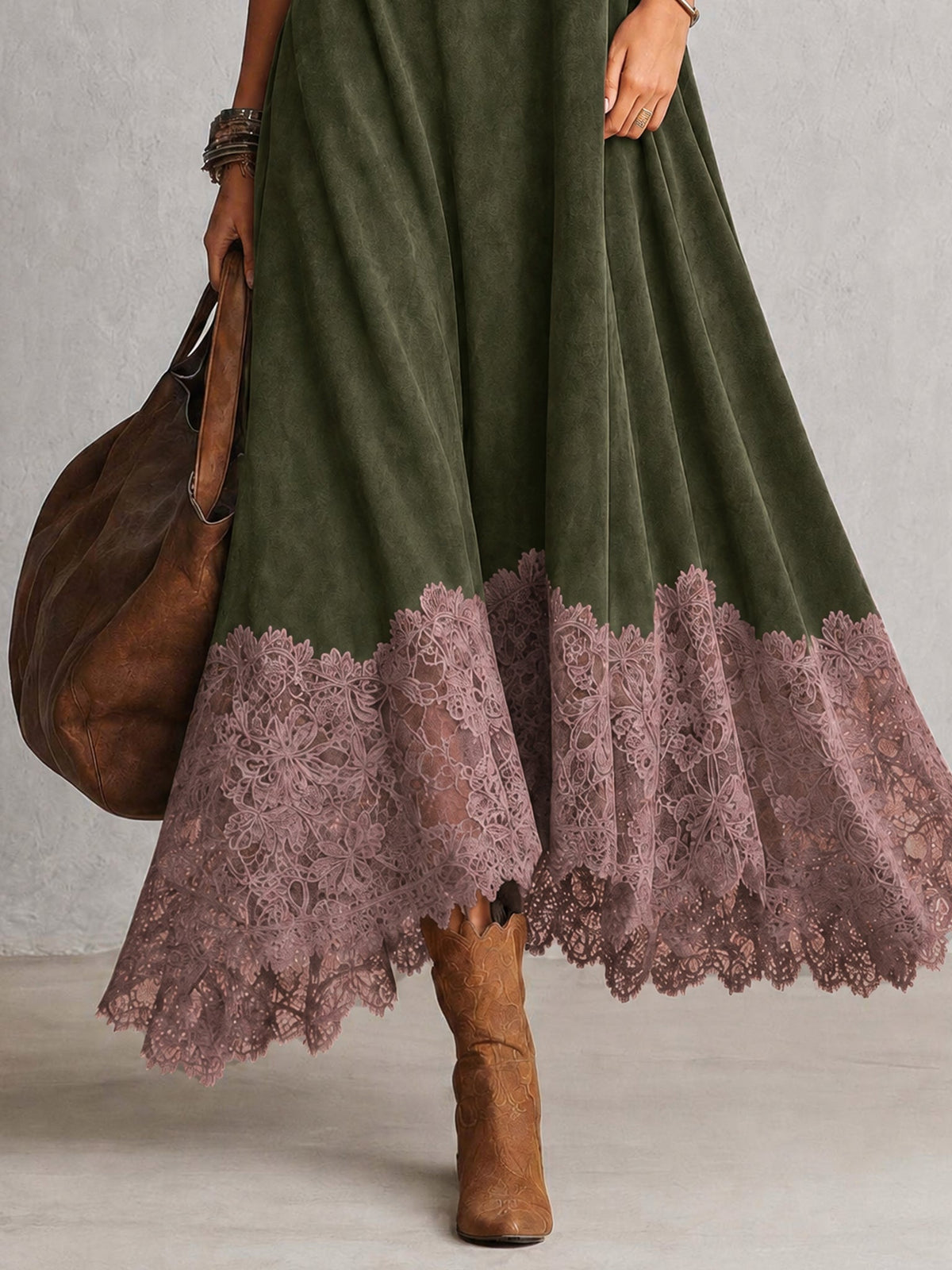 Amalia | Elegantes A-Linien-Kleid mit Spitzendetails