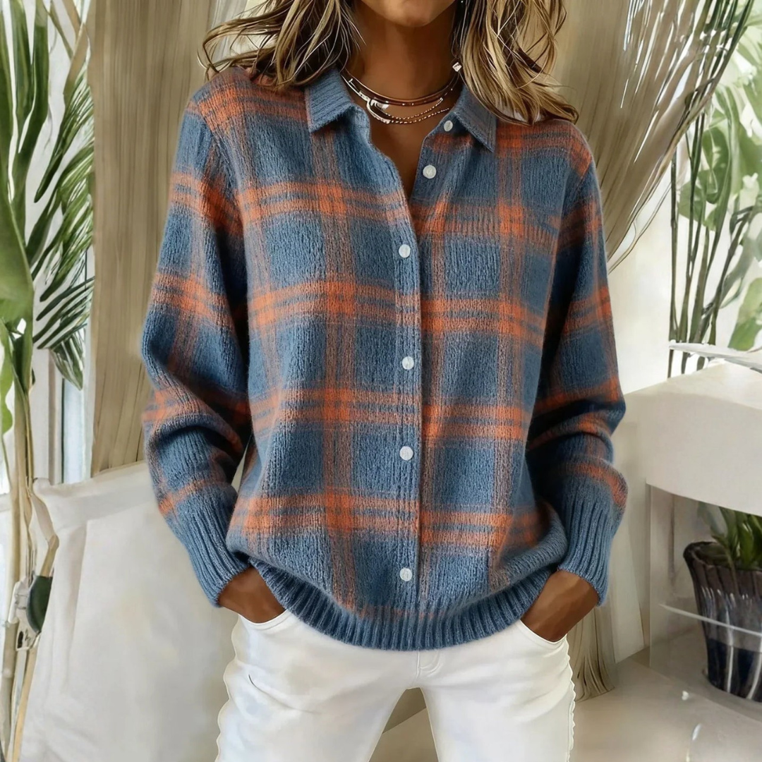 Grazia | Strickjacke mit Karomuster