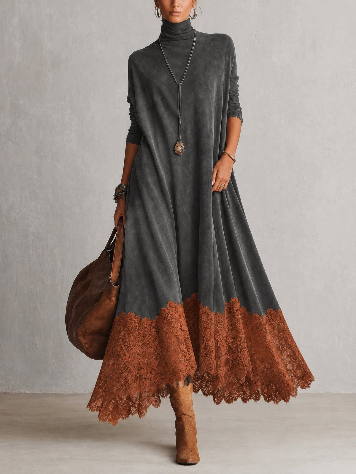 Amalia | Elegantes A-Linien-Kleid mit Spitzendetails