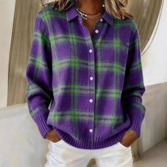 Fiorenza | Strickjacke mit Karomuster