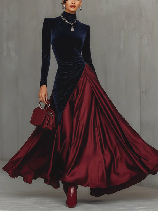 Lucrèce | Bicolor Lange Kleid