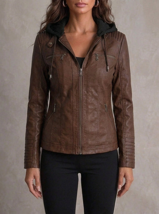 Simone | Elegante Jacke in Lederoptik