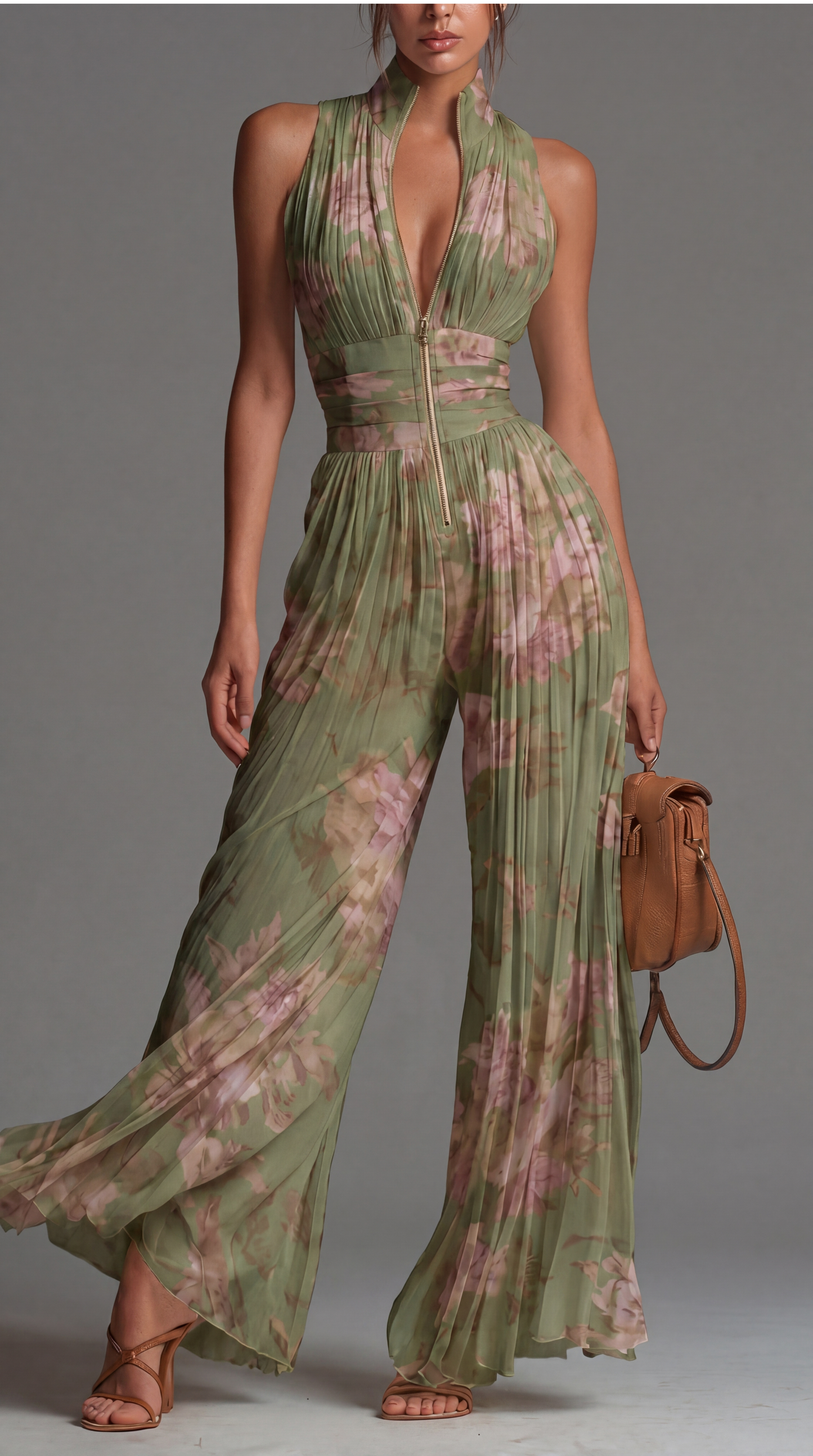 LEA — Chiffon-Jumpsuit mit Blumenmuster