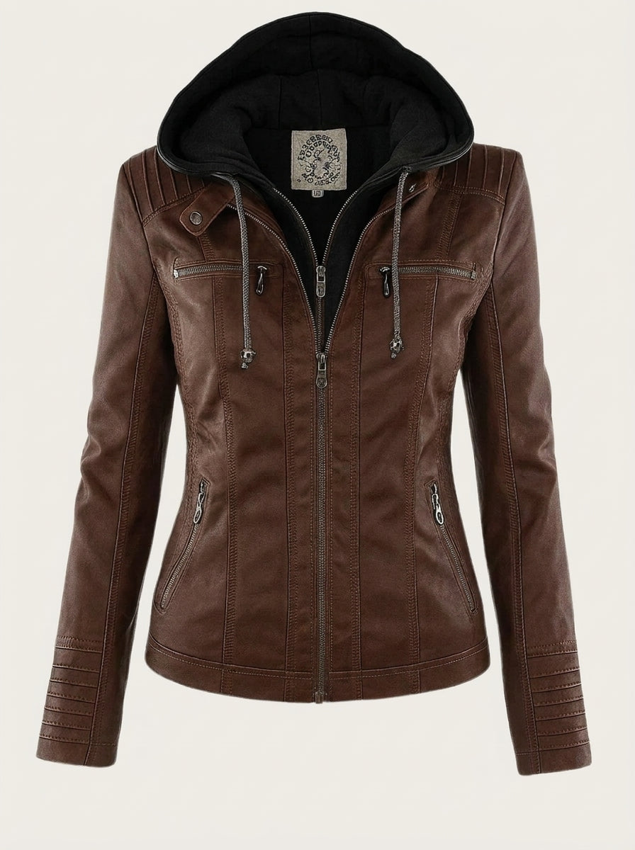 Simone | Elegante Jacke in Lederoptik