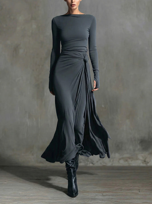 Nadège | Maxikleid mit seitlichem Knoten