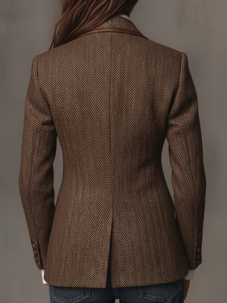Gisèle | Blazer mit Chevron-Druckeinsätzen