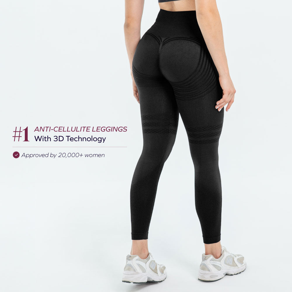 3D Leggings Anti-Cellulite | Schoko-Braun – Formend & Bequem