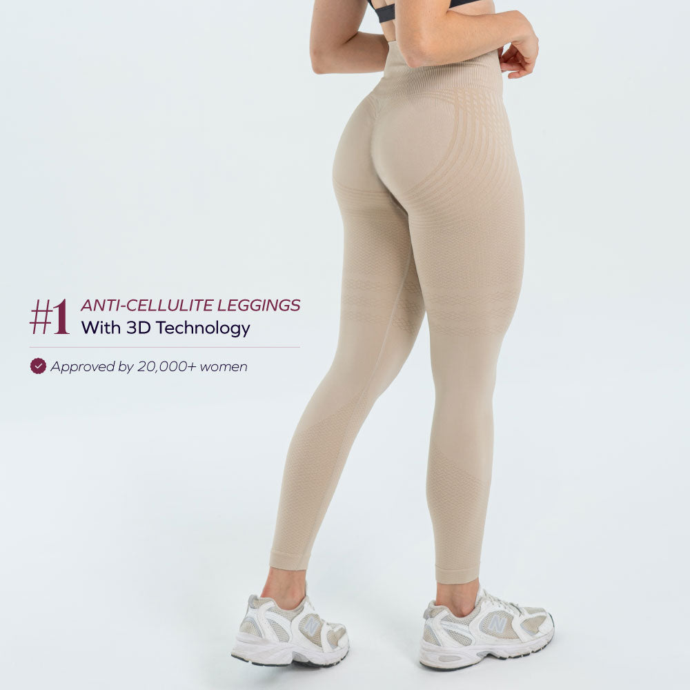 3D Leggings Anti-Cellulite | Schoko-Braun – Formend & Bequem