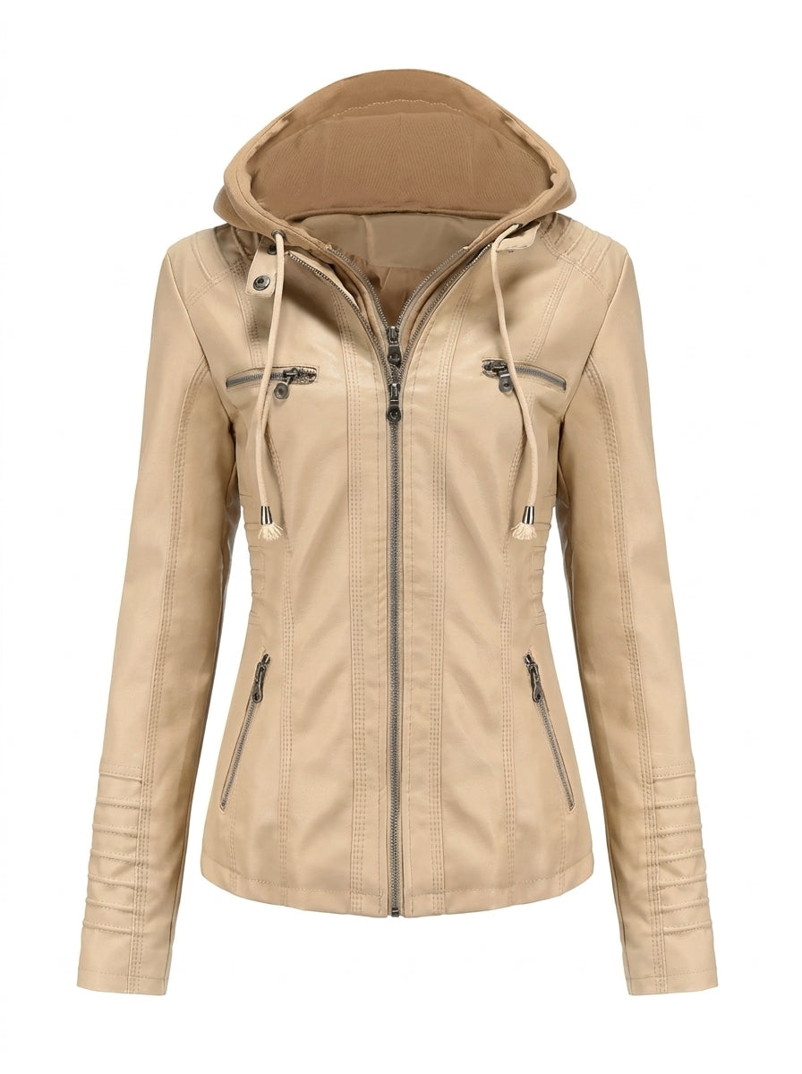 Édith | Elegante Jacke in Lederoptik