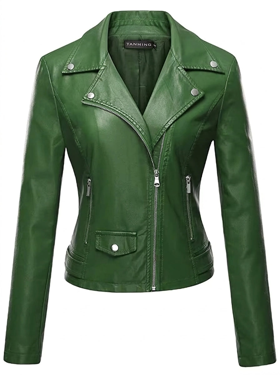 Jocelyne | Elegante Jacke in Lederoptik