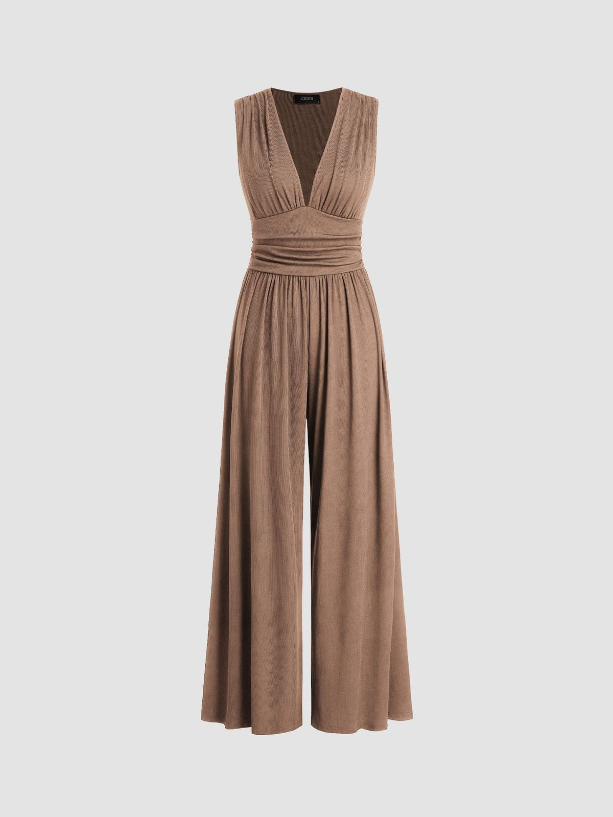 NIEDAMIRA | Ärmelloser Jumpsuit in Rippoptik