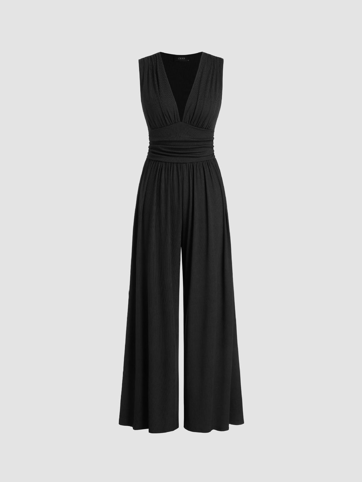 NIEDAMIRA | Ärmelloser Jumpsuit in Rippoptik