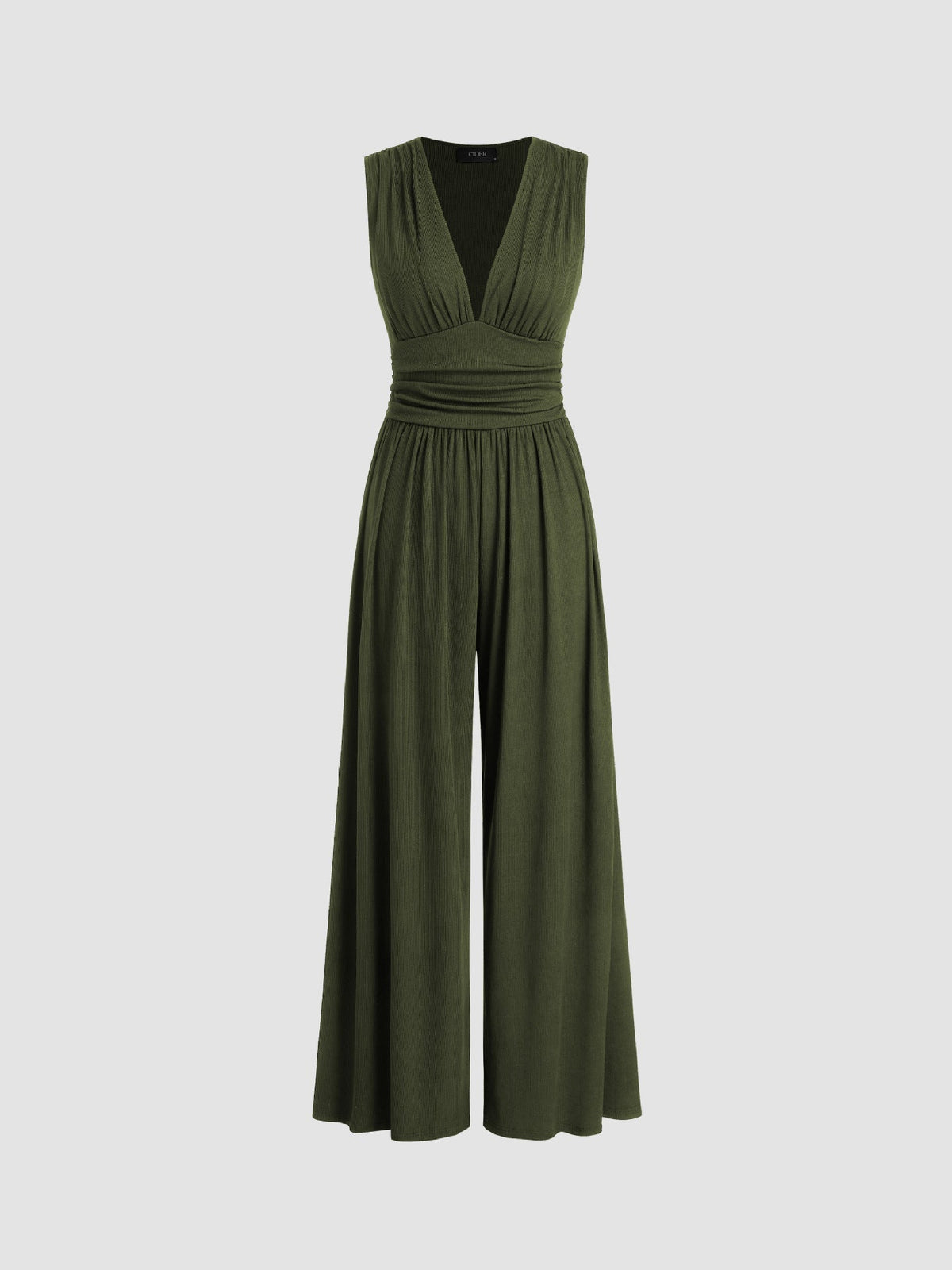 NIEDAMIRA | Ärmelloser Jumpsuit in Rippoptik