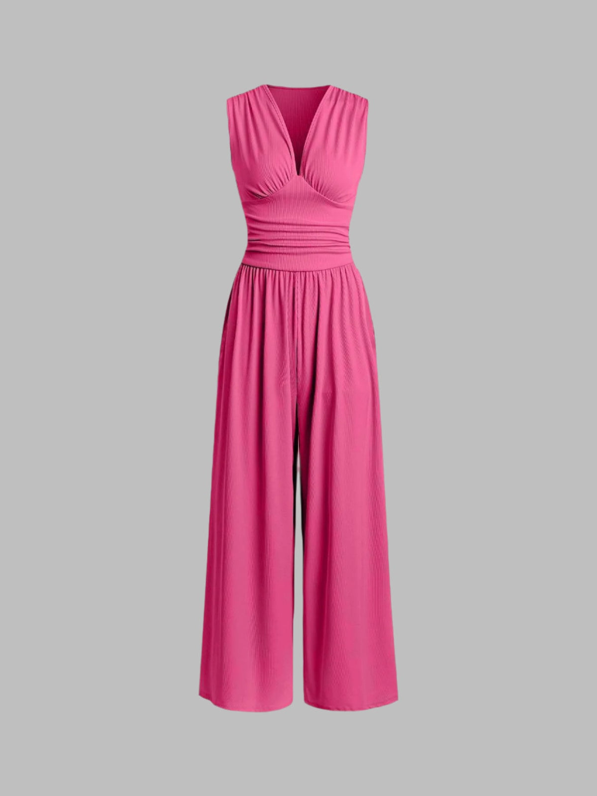 NIEDAMIRA | Ärmelloser Jumpsuit in Rippoptik