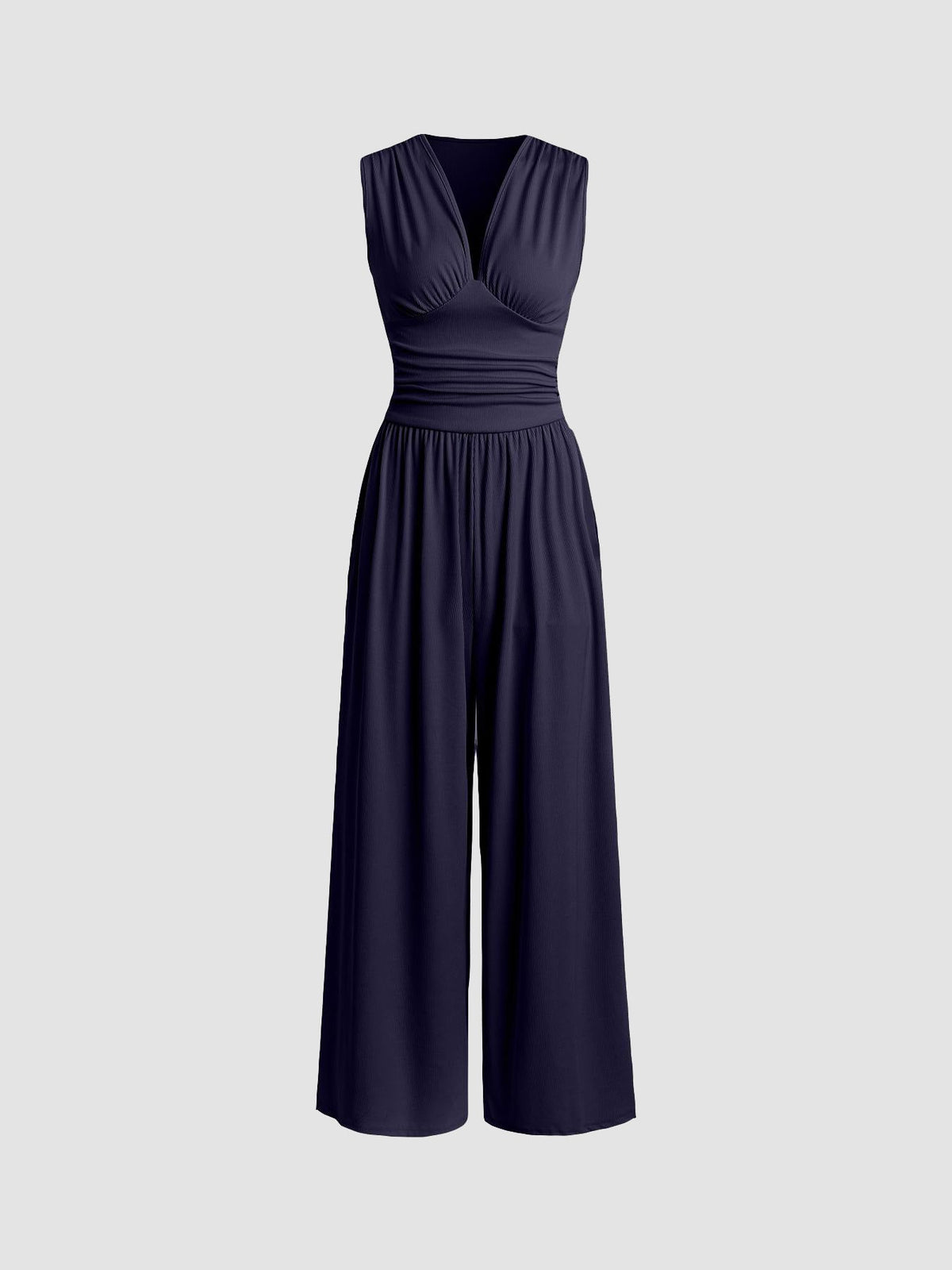 NIEDAMIRA | Ärmelloser Jumpsuit in Rippoptik