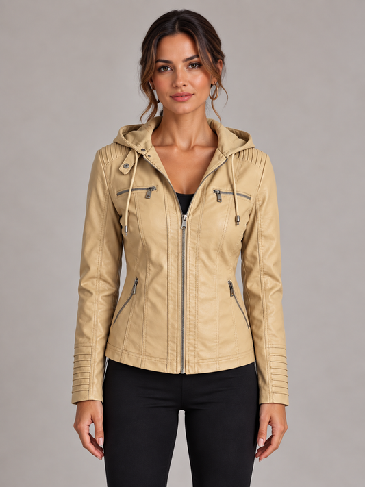 Édith | Elegante Jacke in Lederoptik