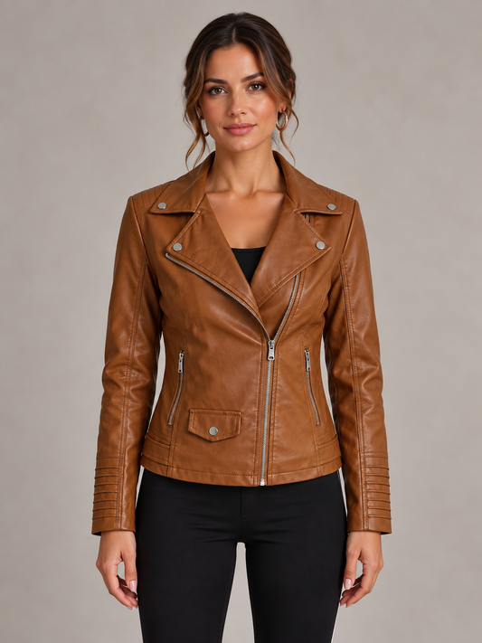 Marjorie | Elegante Jacke in Lederoptik