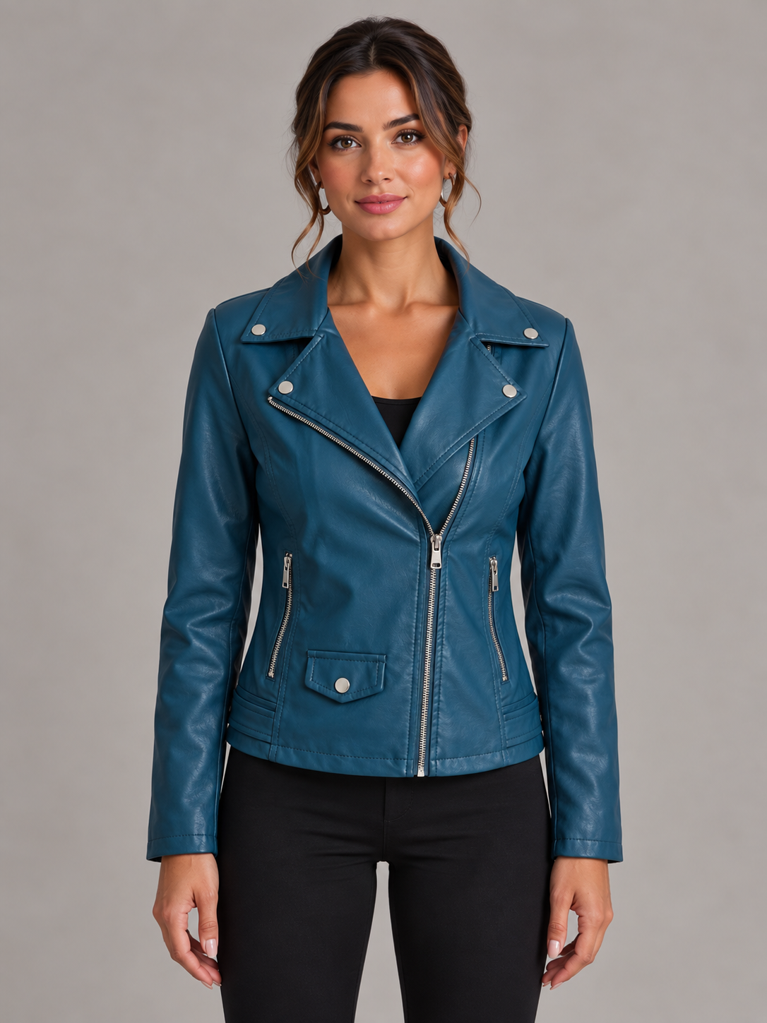 Nicole | Elegante Jacke in Lederoptik