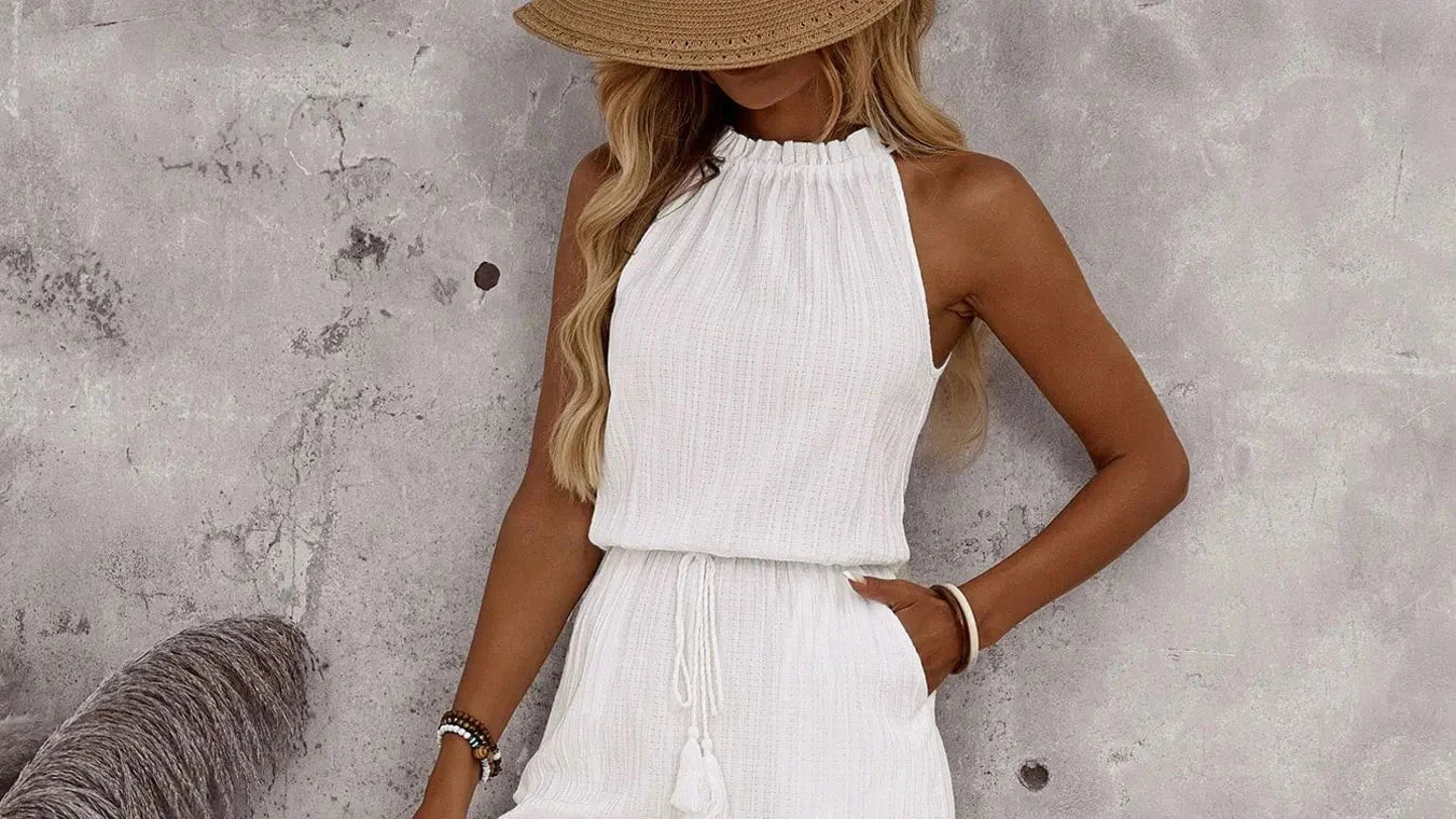 LENA – Eleganter Jumpsuit mit weitem Bein und Spitzendetails