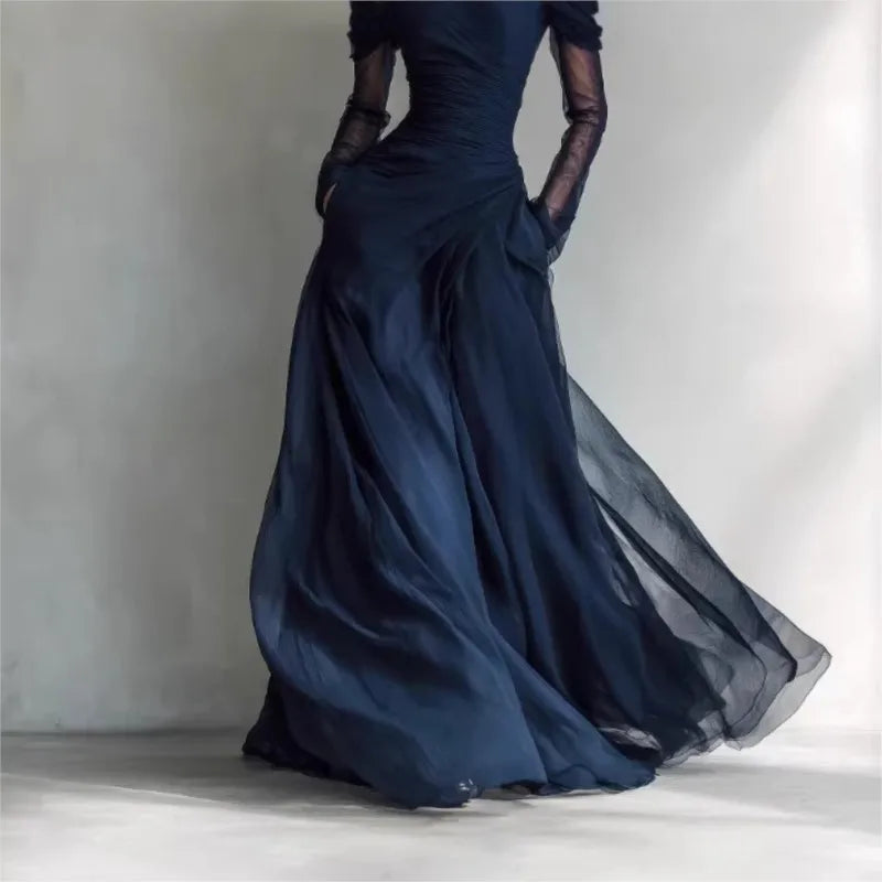 Léonie | Langes, schulterfreies Kleid